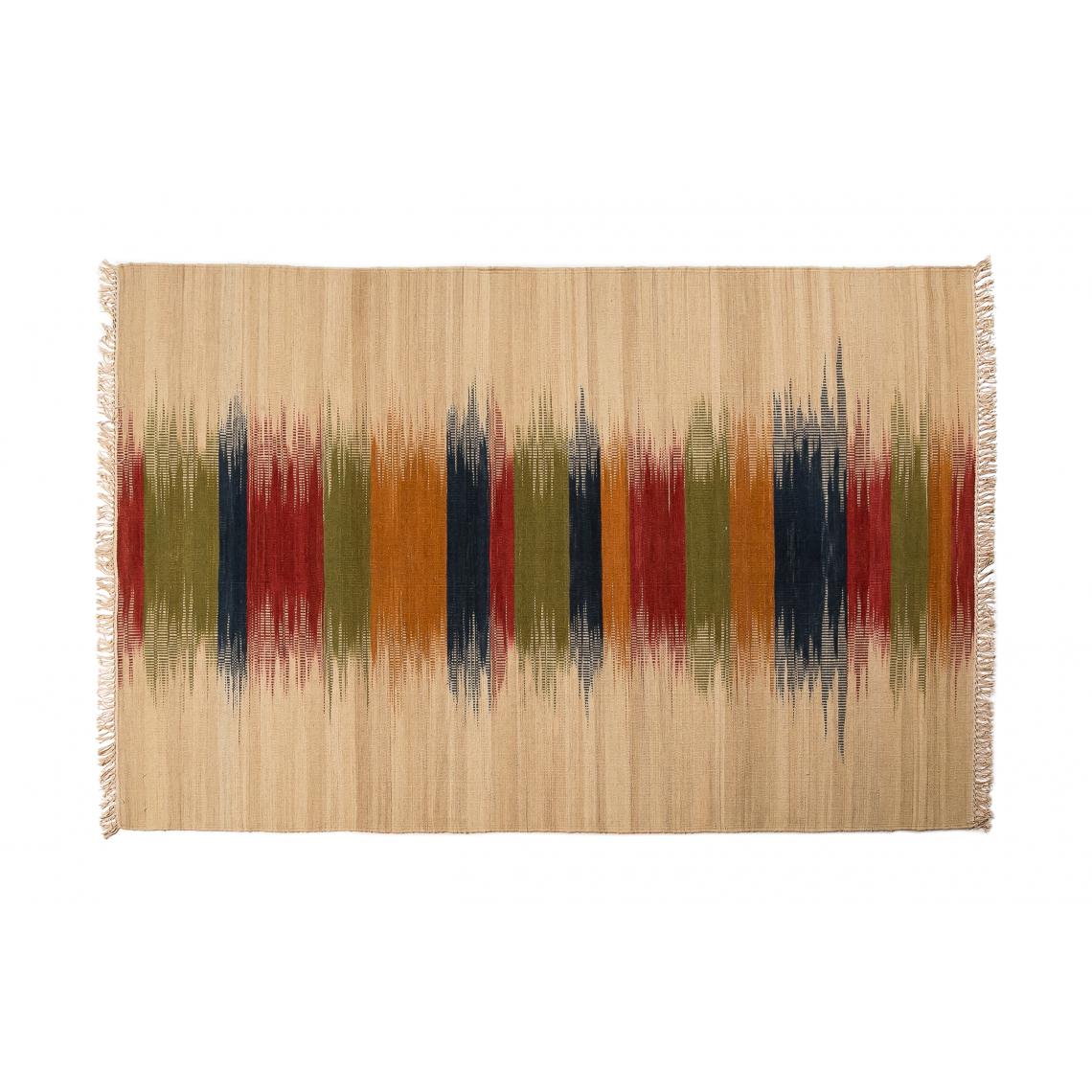 Alter - Tapis moderne Miami, style kilim, 100% coton, multicolore, 240x170cm - Tapis