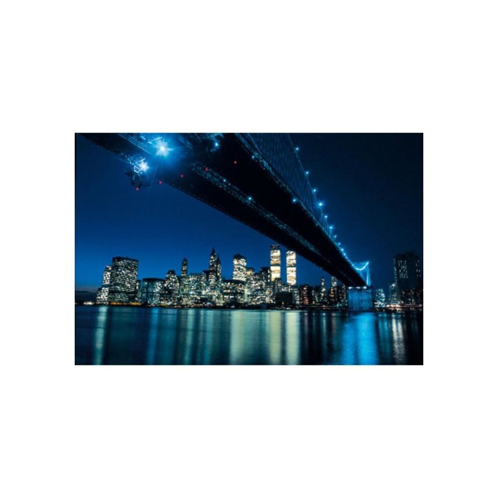 marque generique - Affiche papier - Brooklyn Bridge at Night - Silberman - 60x80 cm - Affiches, posters