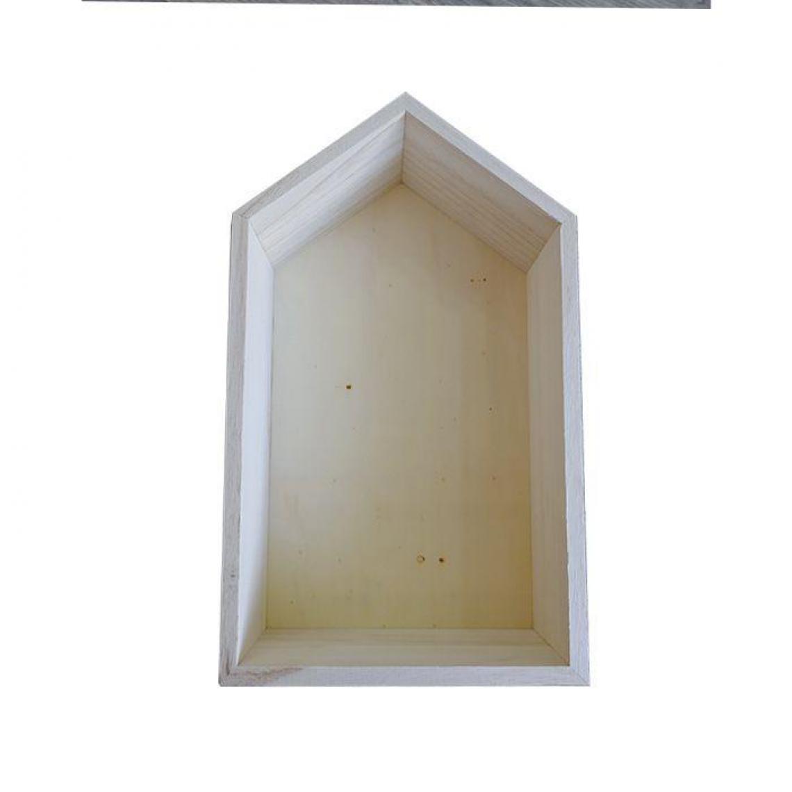 Artemio - Etagère en bois maison 30,5 x 18 x 10 cm - Objets déco