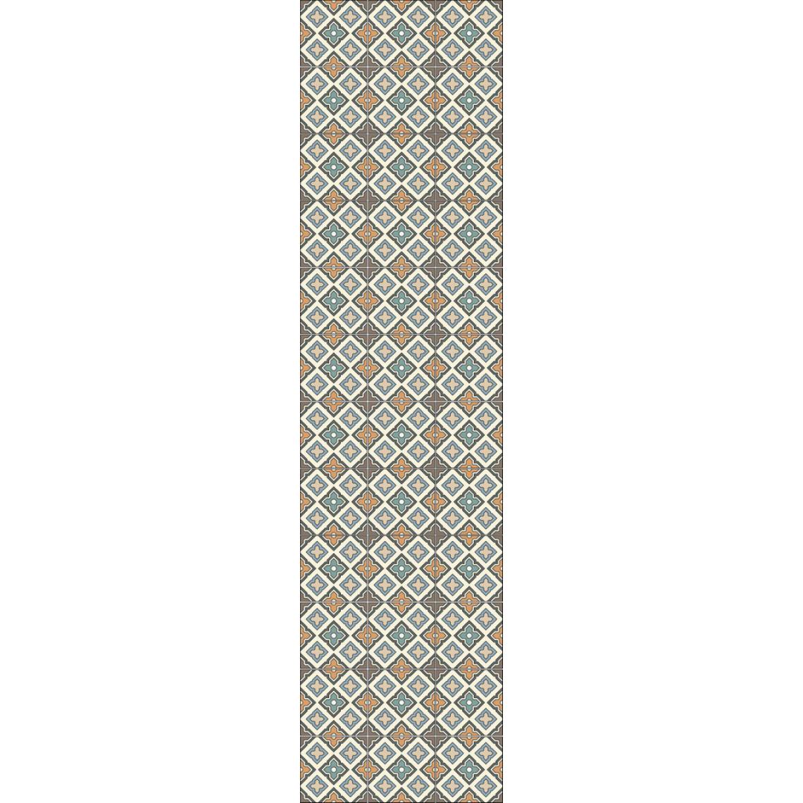 Alter - Chemin de cuisine, 100% Made in Italy, Tapis antitache avec impression numérique, Tapis antidérapant et lavable, Motif géométrique - Dionne, 180x52 cm - Tapis
