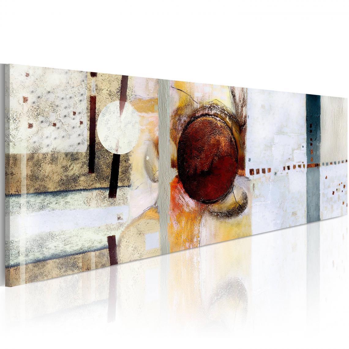Decoshop26 - Tableau sur toile décoration murale image imprimée cadre en bois à suspendre Hypocentre 120x40 cm 11_0001001 - Tableaux, peintures