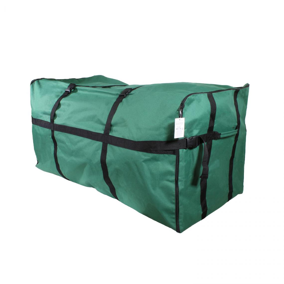 Toilinux - Sac de rangement rectangulaire en polyester - Vert et noir - Rangements placards et tiroirs