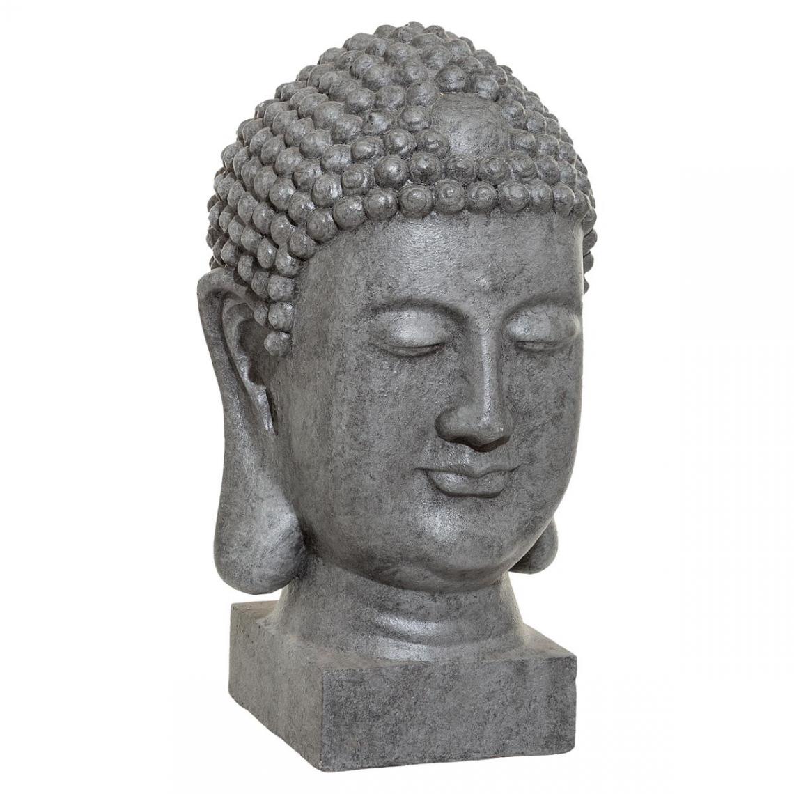 Atmosphera, Createur D'Interieur - Tête de Bouddha Gris en Extérieur - Statues