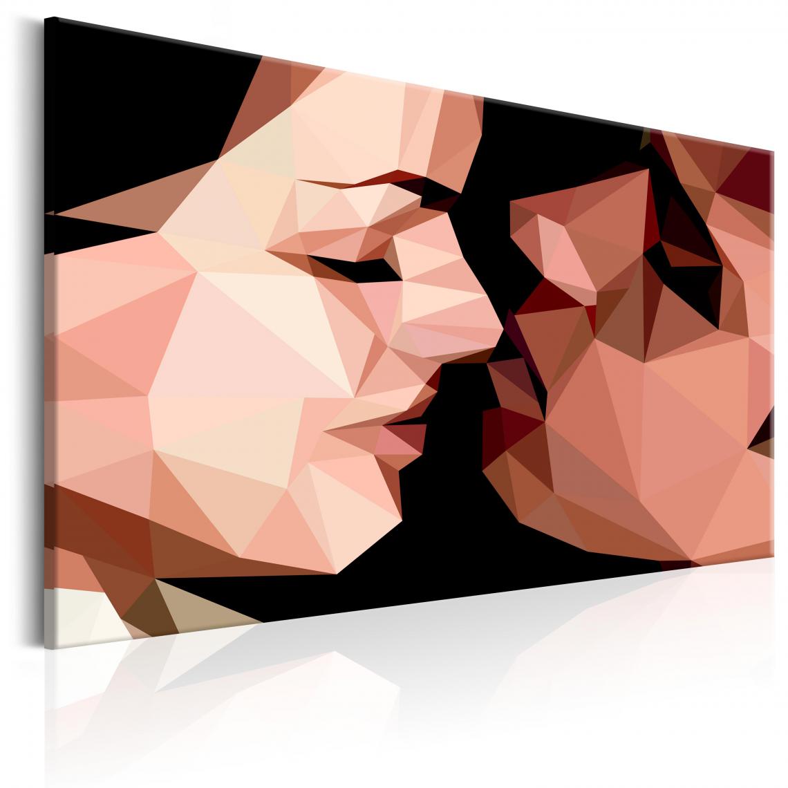 Decoshop26 - Tableau sur toile décoration murale image imprimée cadre en bois à suspendre Symétrie de l'amour 60x40 cm 11_0000642 - Tableaux, peintures
