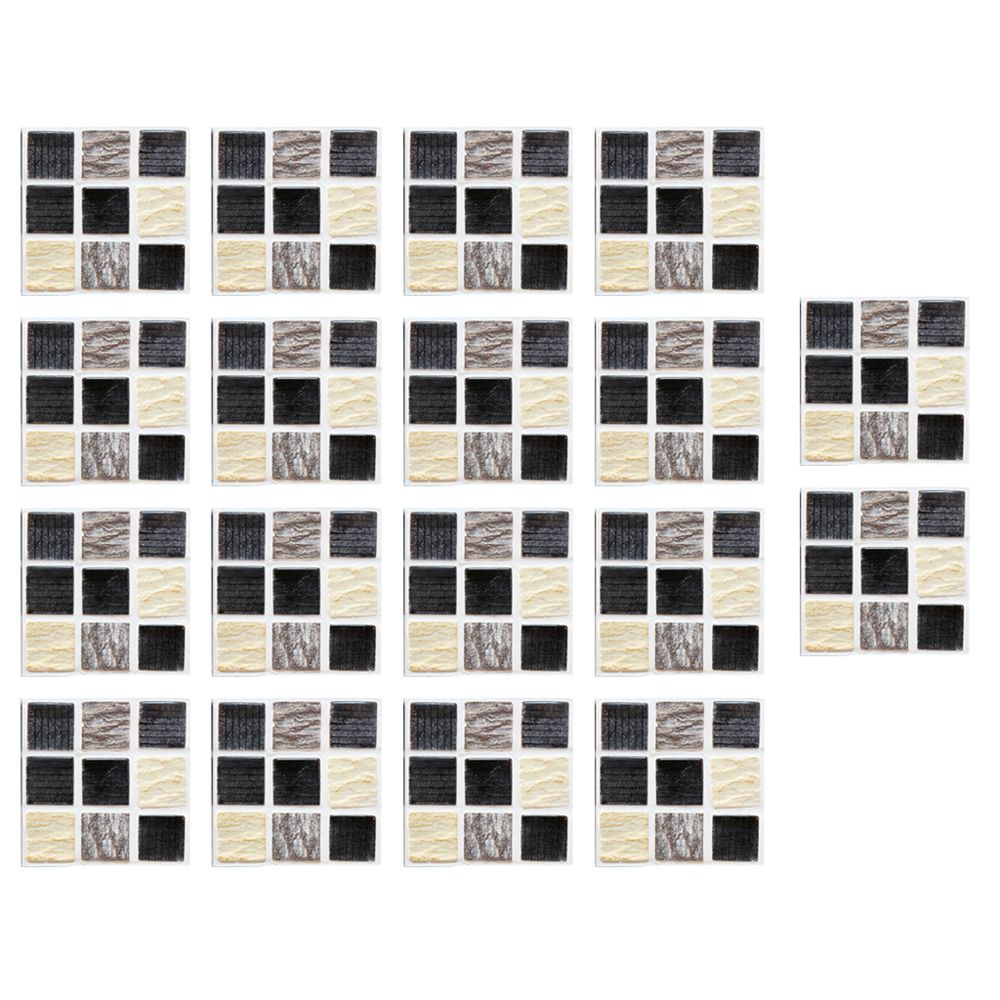 marque generique - 18 pièces de carrelage adhésif mosaïque décalque cuisine taille ligne sticker mural murale 4 - Objets déco