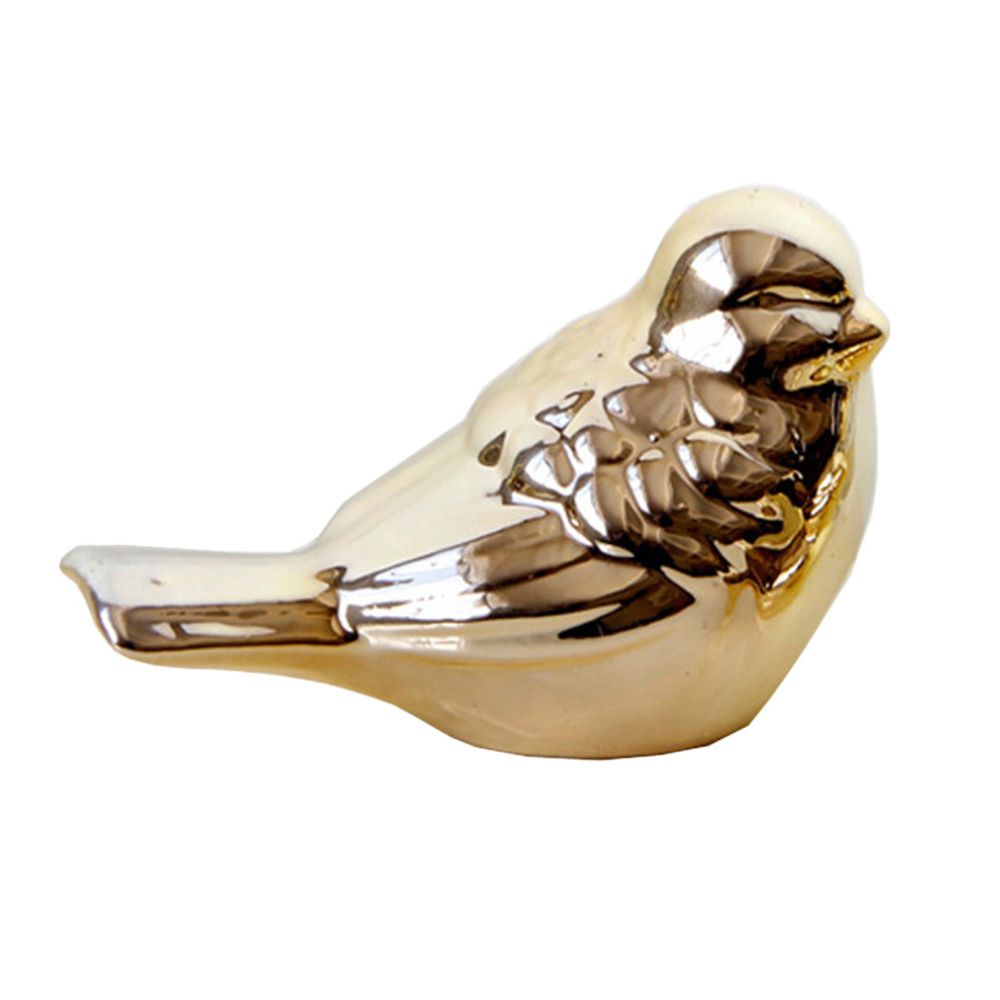marque generique - Céramique Oiseau En Forme D'ornement Statue Figurine Accessoires Photo Décor À La Maison Doré L - Rangements à chaussures