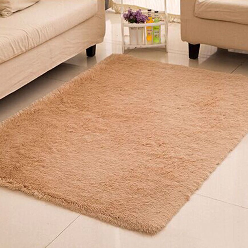 marque generique - moelleux tapis anti-dérapant shaggy zone tapis chambre tapis tapis de sol herbe vert chameau - Tapis