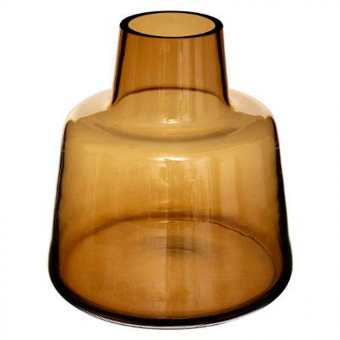 Pp No Name - Vase Epaule Design en Verre Yliana 23cm Ambre - Vases