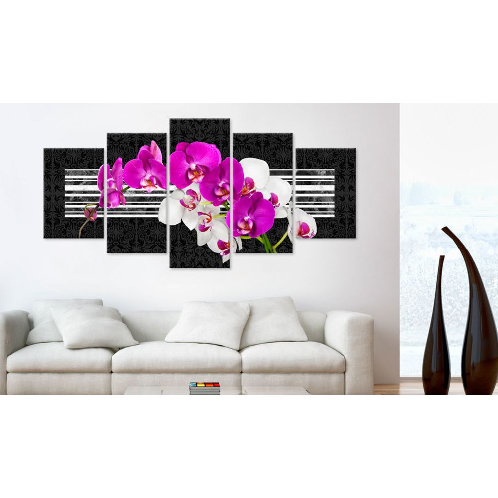 marque generique - 100x50 Tableau Orchidées Fleurs Admirable Modest orchids - Tableaux, peintures