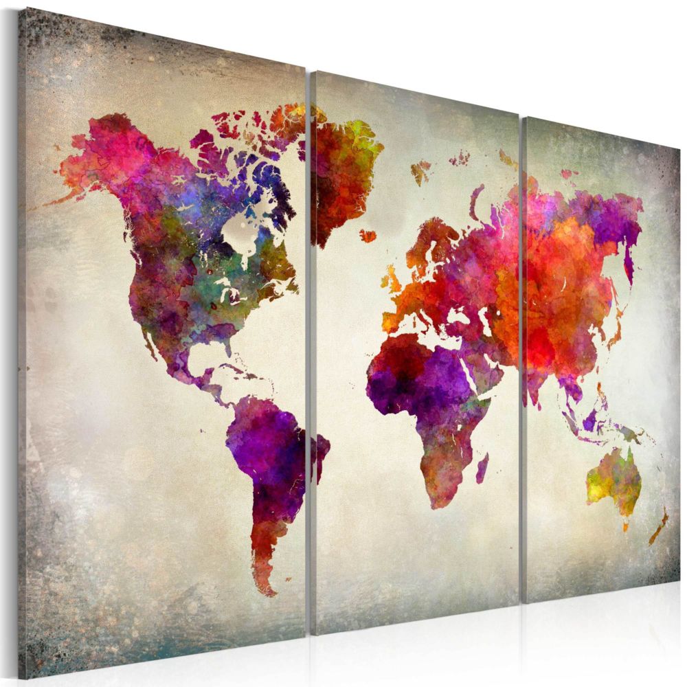 Artgeist - Tableau - Monde - mosaique de couleurs 120x80 - Tableaux, peintures