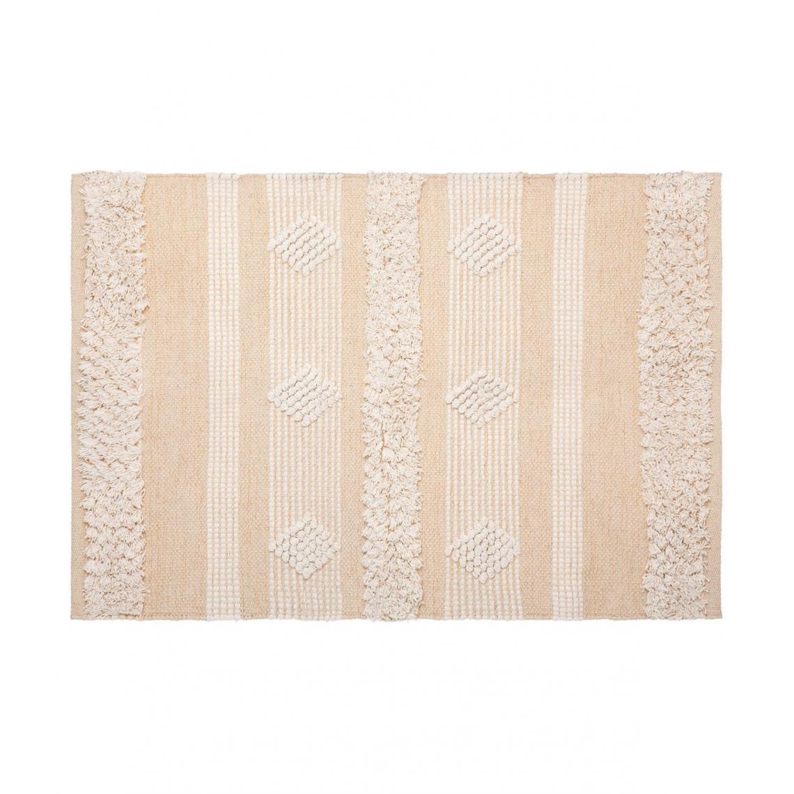 Atmosphera, Createur D'Interieur - Atmosphera - Tapis décoratif en Coton motif sable et cuivre 60 x 90 cm - Tapis