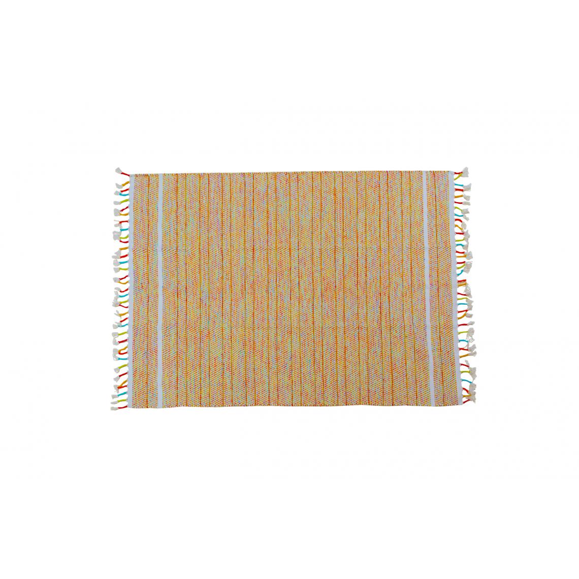 Alter - Tapis moderne Alabama, style kilim, 100% coton, multicolore, 110x60cm - Tapis