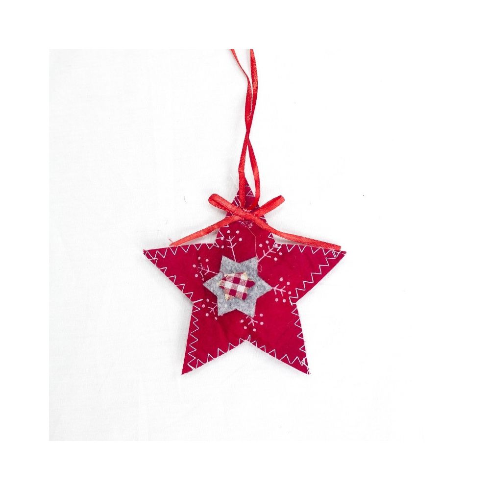 Wewoo - 2 paquets de Noël ornement en tissu créatif pendentif arbre de décoration de la maison étoile - Décorations de Noël
