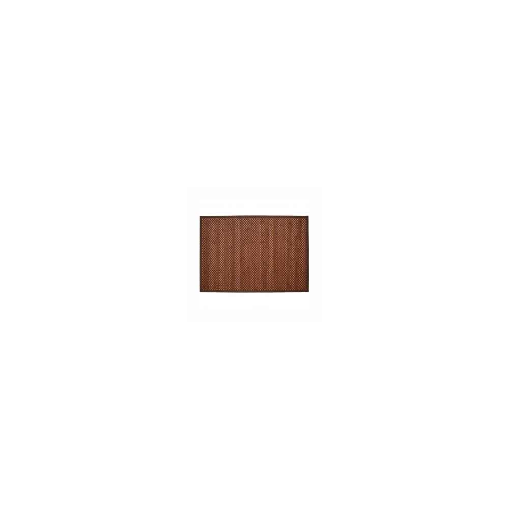 marque generique - Tapis bambou (170 cm) Damier Chocolat - Tapis