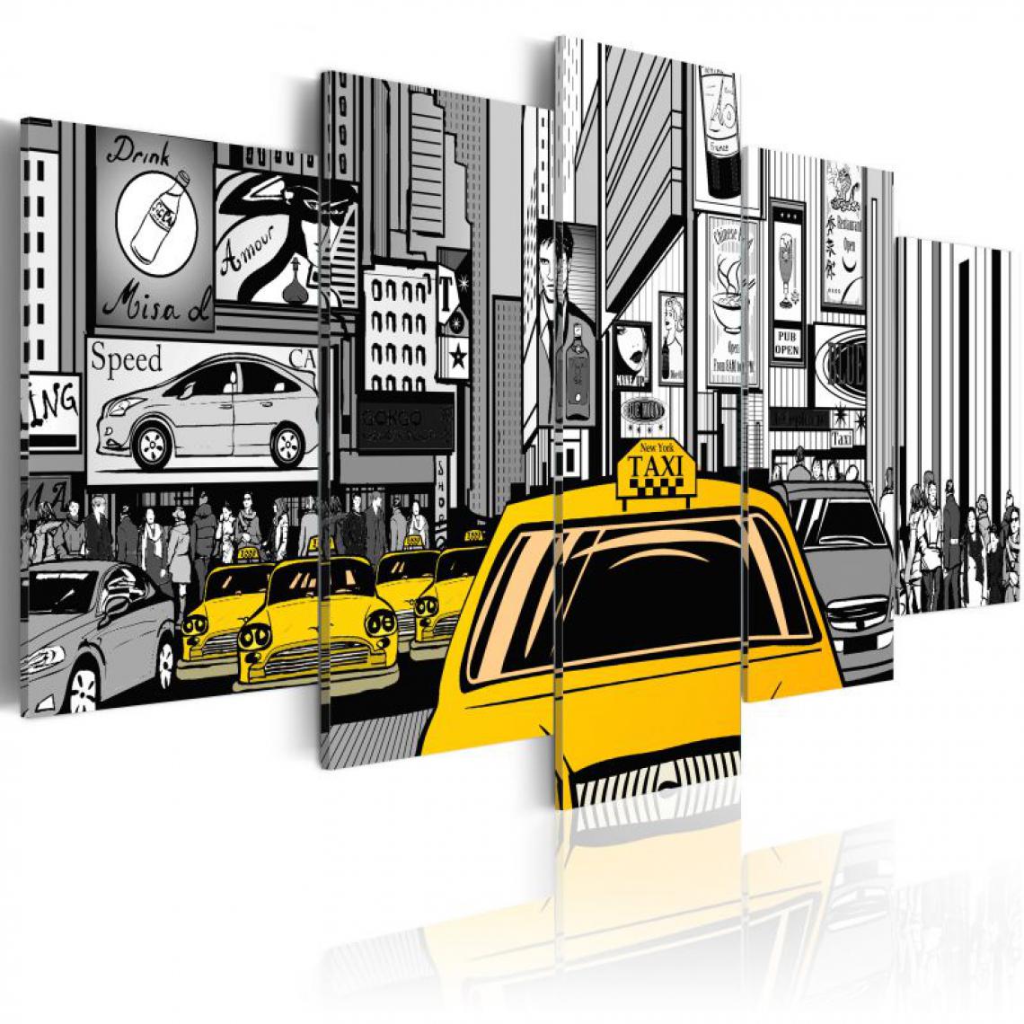 Artgeist - Tableau - Taxi de dessin animé .Taille : 200x100 - Tableaux, peintures