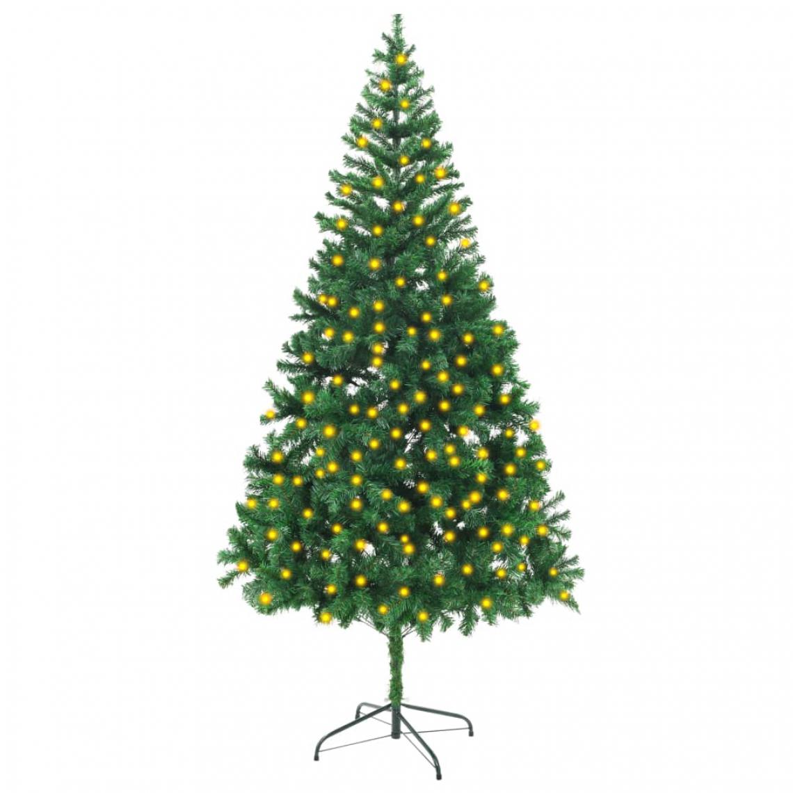 Vidaxl - vidaXL Arbre de Noël artificiel avec LED 210 cm 910 branches - Sapin de Noël