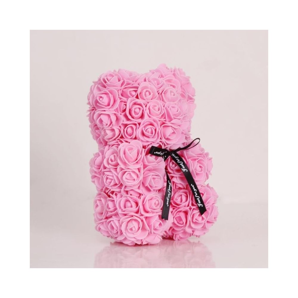 Wewoo - Fleurs Artificielles Ornement de en forme de ours mousse artificielle de 25cm rose foncé - Plantes et fleurs artificielles