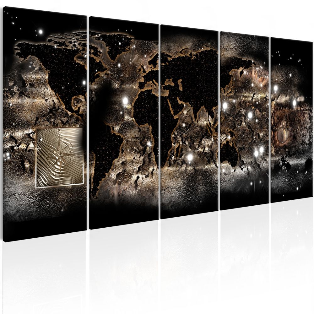 Bimago - Tableau - Earth Glow - Décoration, image, art | Cartes du monde | - Tableaux, peintures