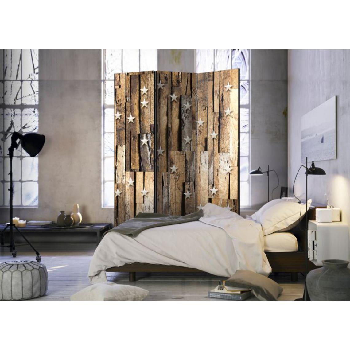 Artgeist - Paravent 3 volets - Wooden Constellation [Room Dividers] .Taille : 135x172 - Paravents