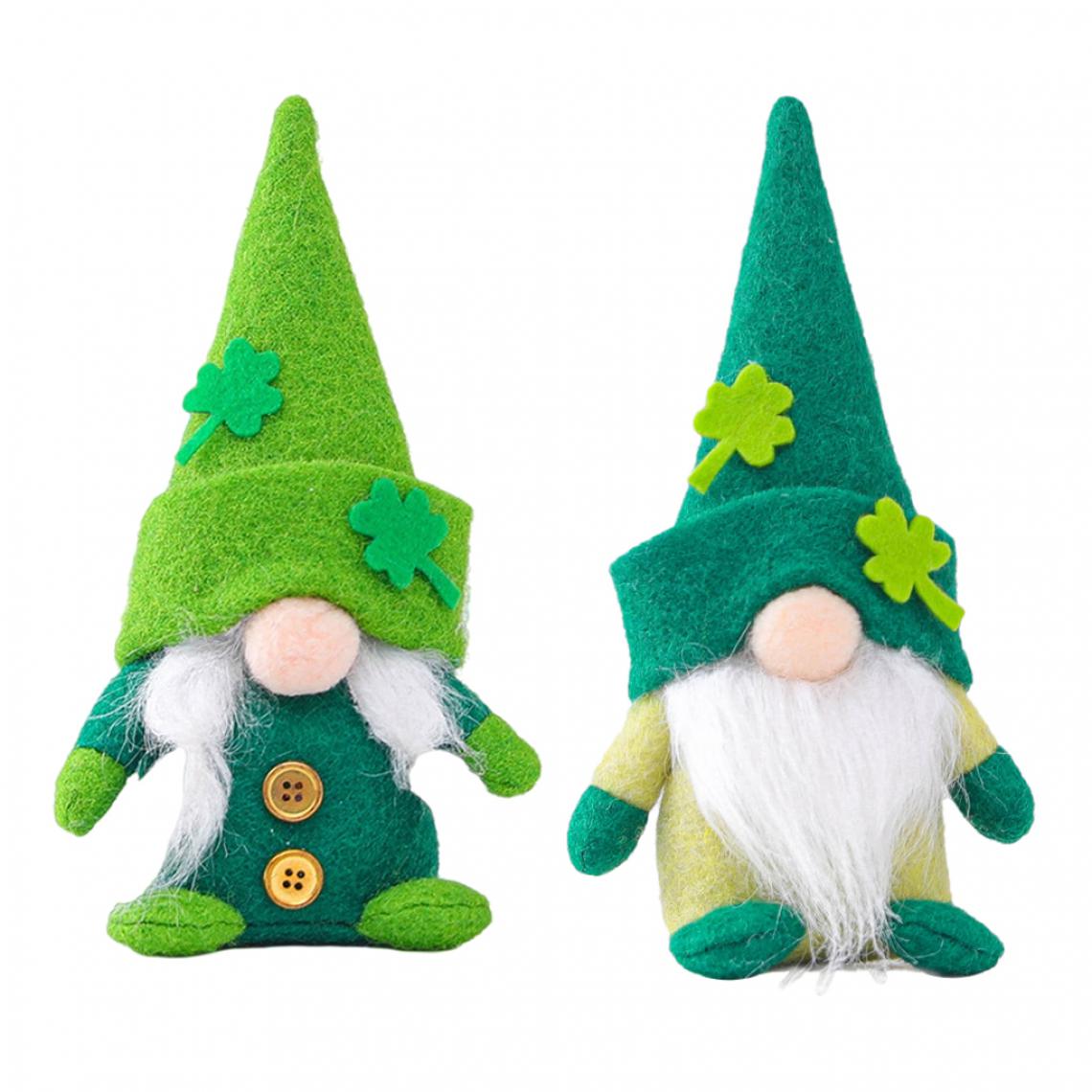 marque generique - 2 Pièces Gnome De La Saint-Patrick Leprechaun Suédois Gnome Ornements Style1 - Décorations de Noël