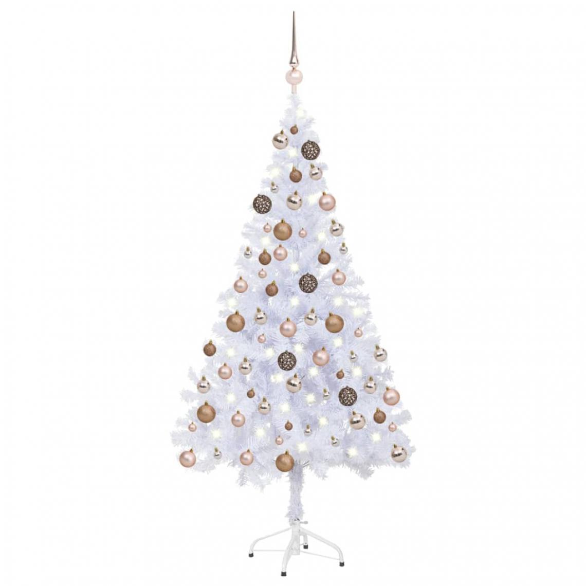Vidaxl - vidaXL Arbre de Noël artificiel avec LED et boules 120 cm 230 branches - Sapin de Noël