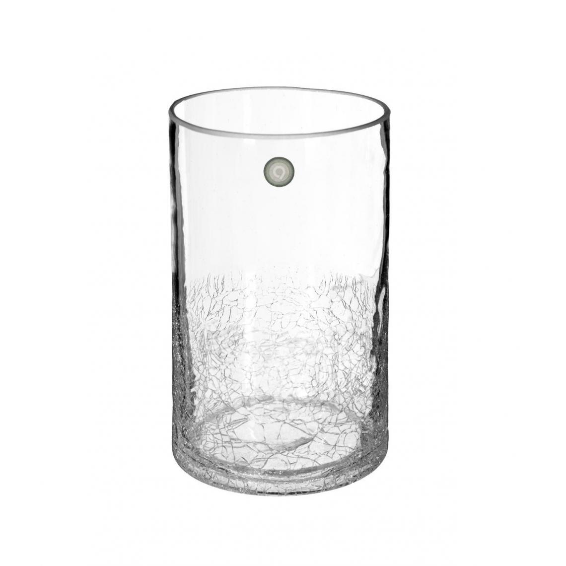 Atmosphera, Createur D'Interieur - Atmosphera - Vase cylindrique en Verre craquelé H 20 cm - Vases