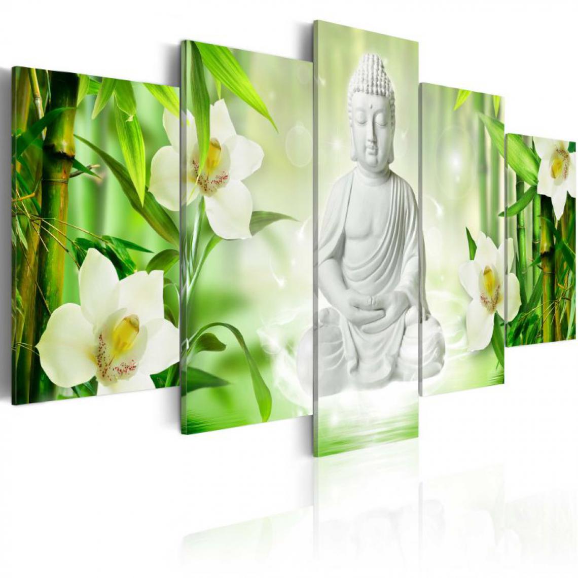 Artgeist - Tableau - Buddha and jasmine .Taille : 100x50 - Tableaux, peintures