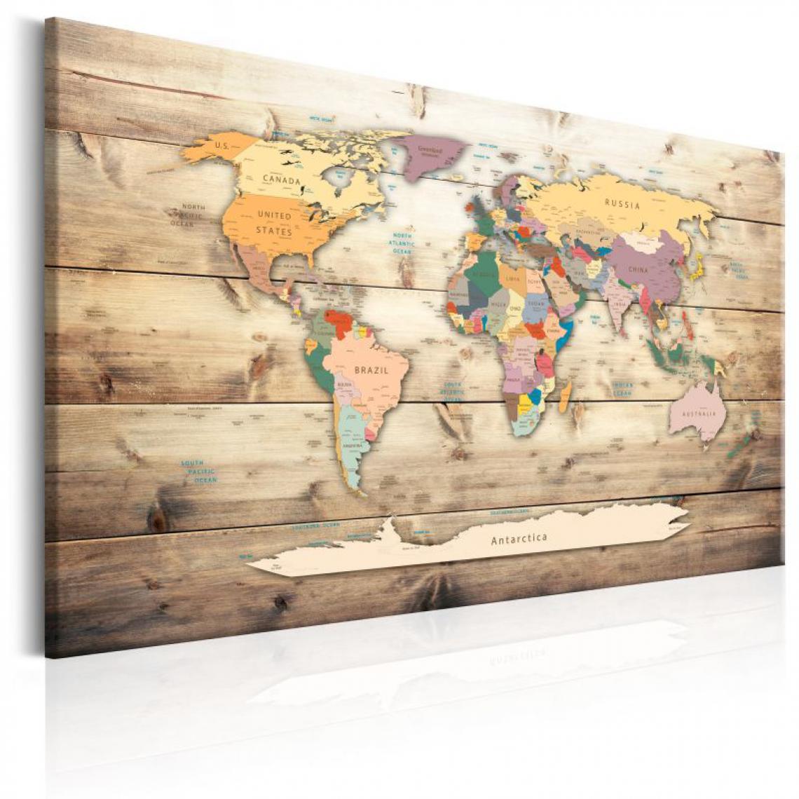 Artgeist - Tableau - World Map: Colourful Continents .Taille : 120x80 - Tableaux, peintures