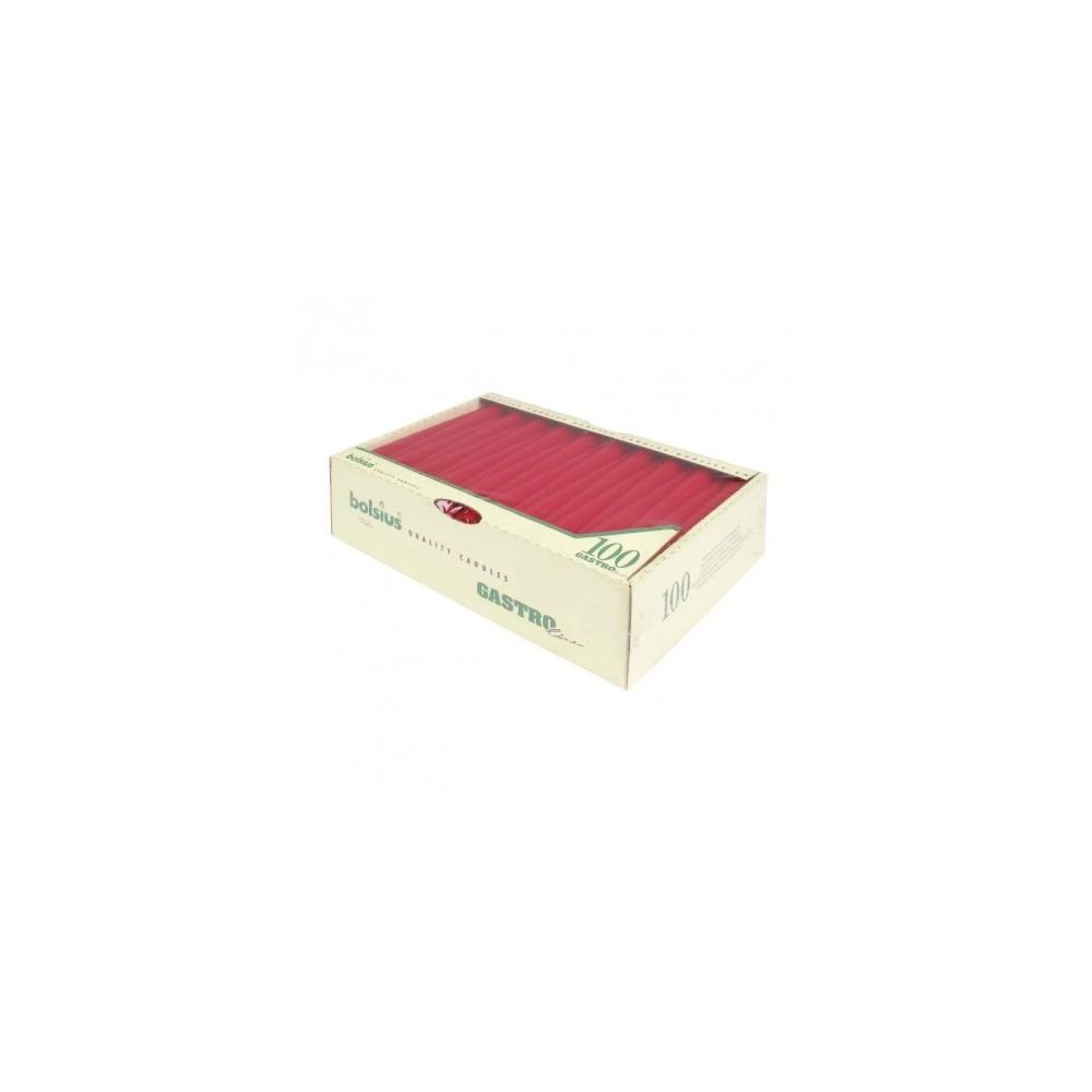 Materiel Chr Pro - Bougies effilées rouges 254 mm - Boîte de 100 - - Bougies