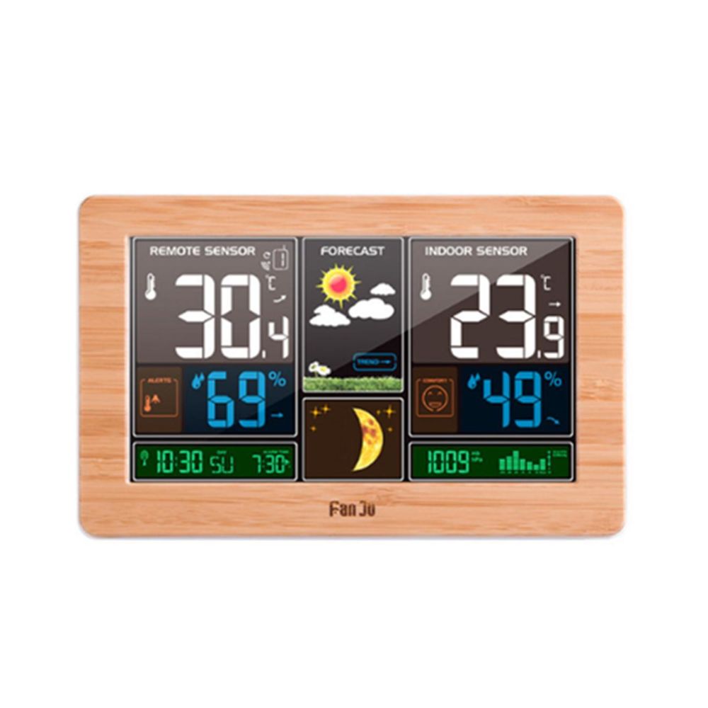 marque generique - YP Select Réveil de charge USB pour la température et l'humidité de l'horloge électronique à écran couleur - jaune - Réveil
