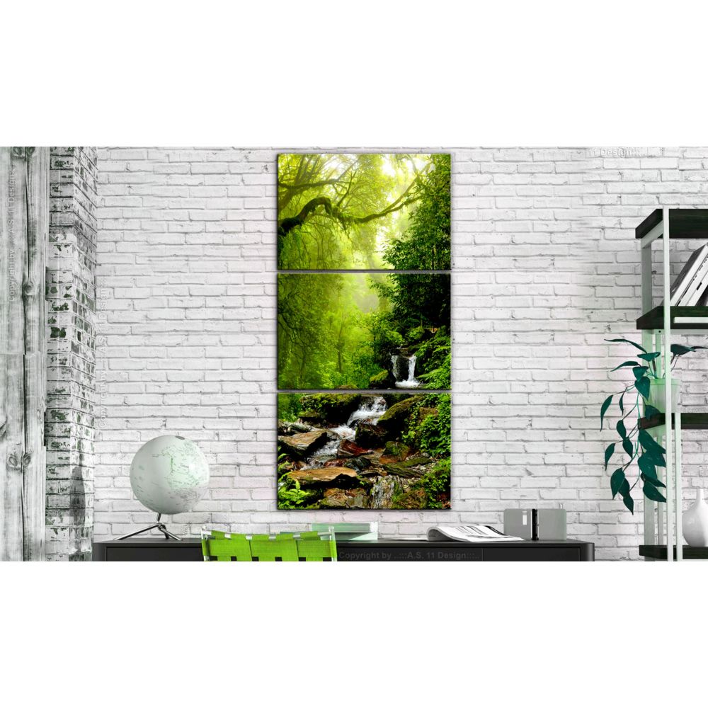 marque generique - 60x120 Tableau Forêt Paysages Superbe Brook among Trees - Tableaux, peintures