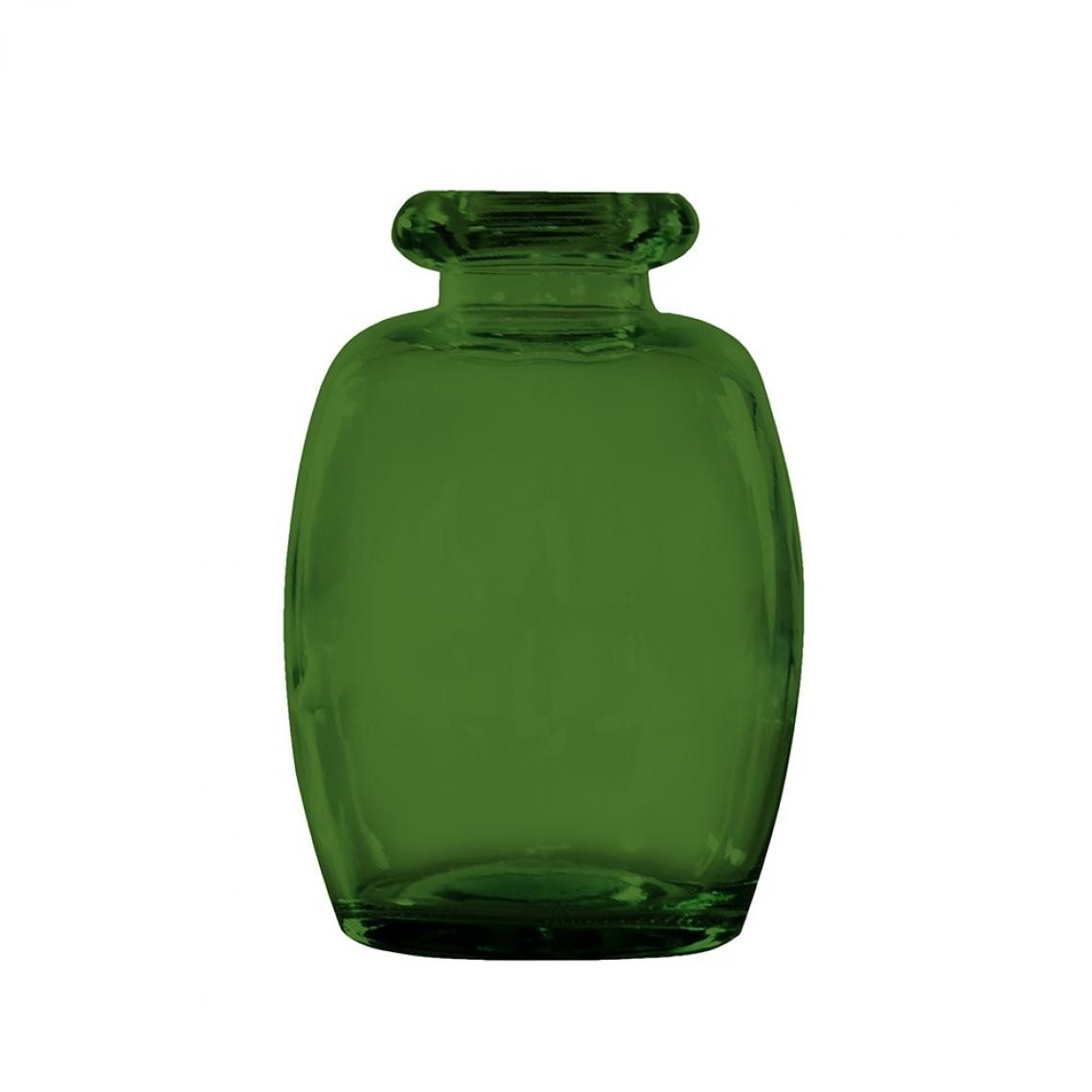 Generic - VASE VERRE 11.5X16CM VERT OLIVE - Vases