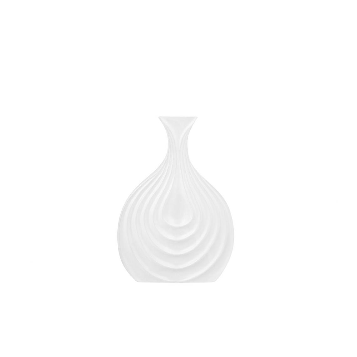 Beliani - Vase décoratif blanc 25 cm THAPSUS - Vases
