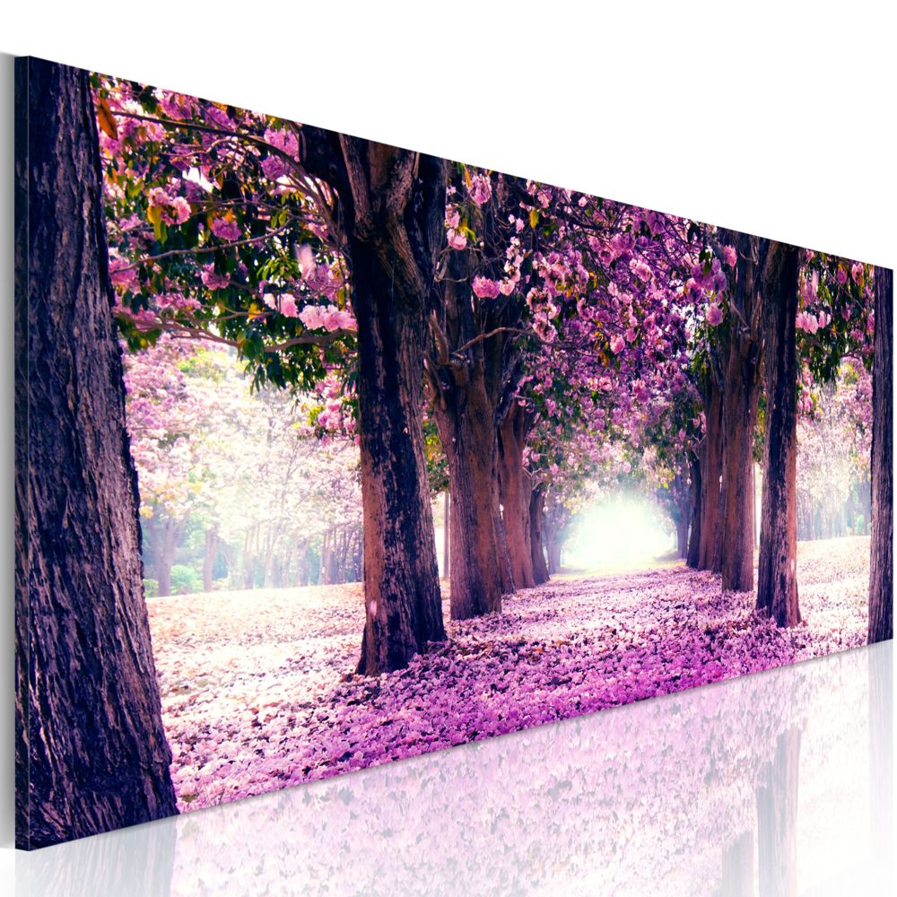 Bimago - Tableau - Automne calme en violet - Décoration, image, art | Paysages | Arbres | - Tableaux, peintures