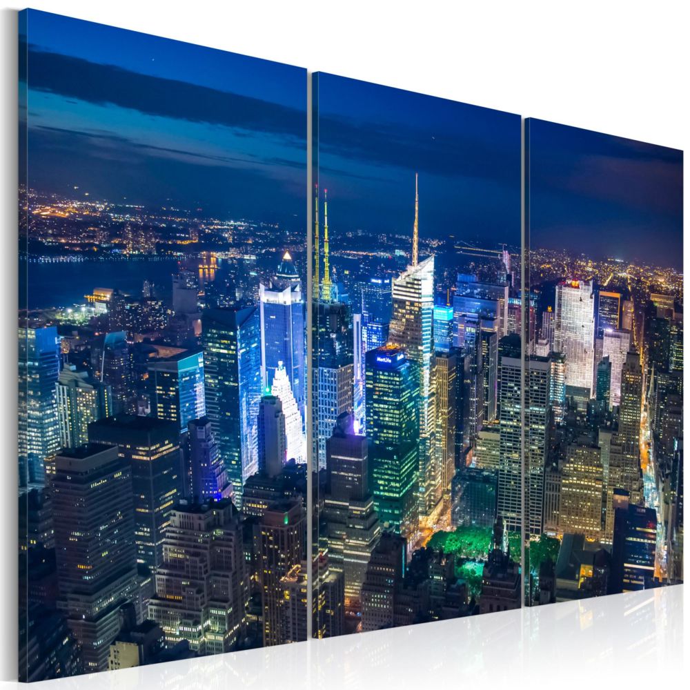 Artgeist - Tableau - Vue aérienne de la ville de New York 60x40 - Tableaux, peintures