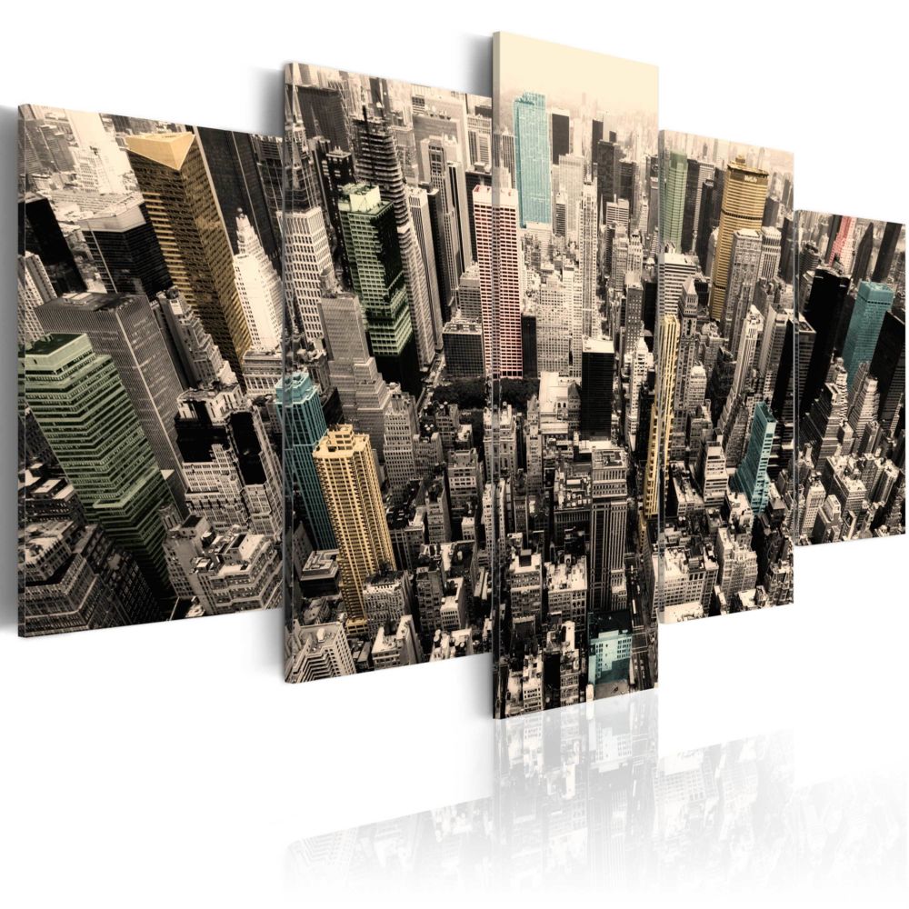 Bimago - Tableau | New York- vue sur les gratte ciels | 200x100 | XXL | Villes | New York | - Tableaux, peintures