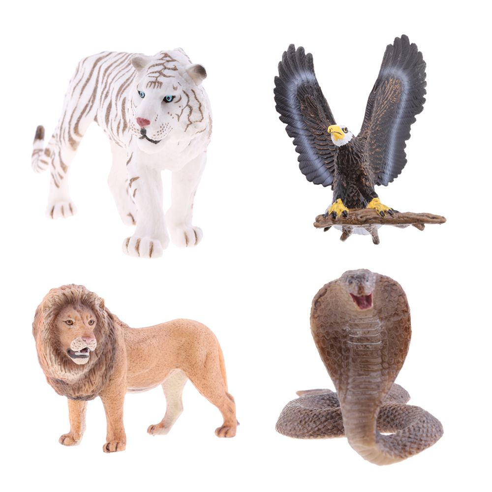 marque generique - 4 pièces réaliste modèle animal figurine figurines enfants jouet ensembles 01 - Objets déco