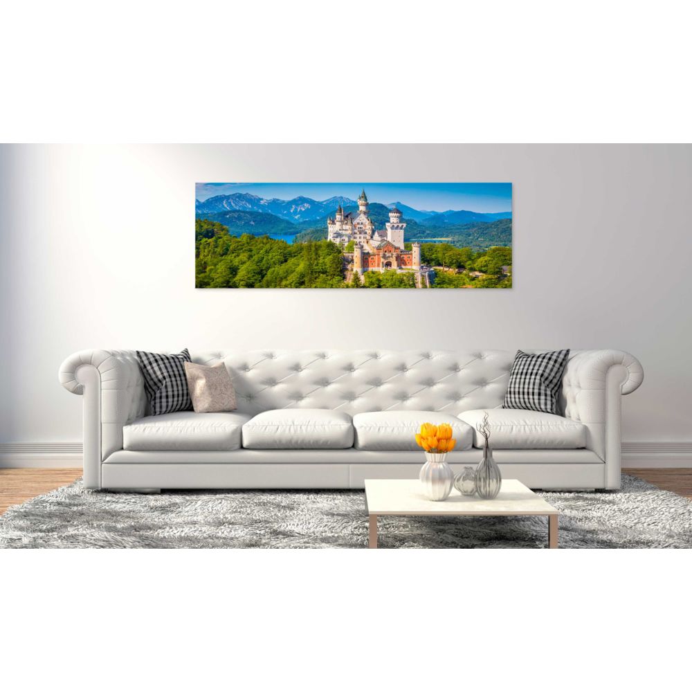 marque generique - 150x50 Tableau Paysages Contemporain Magic Places: Neuschwanstein Castle - Tableaux, peintures