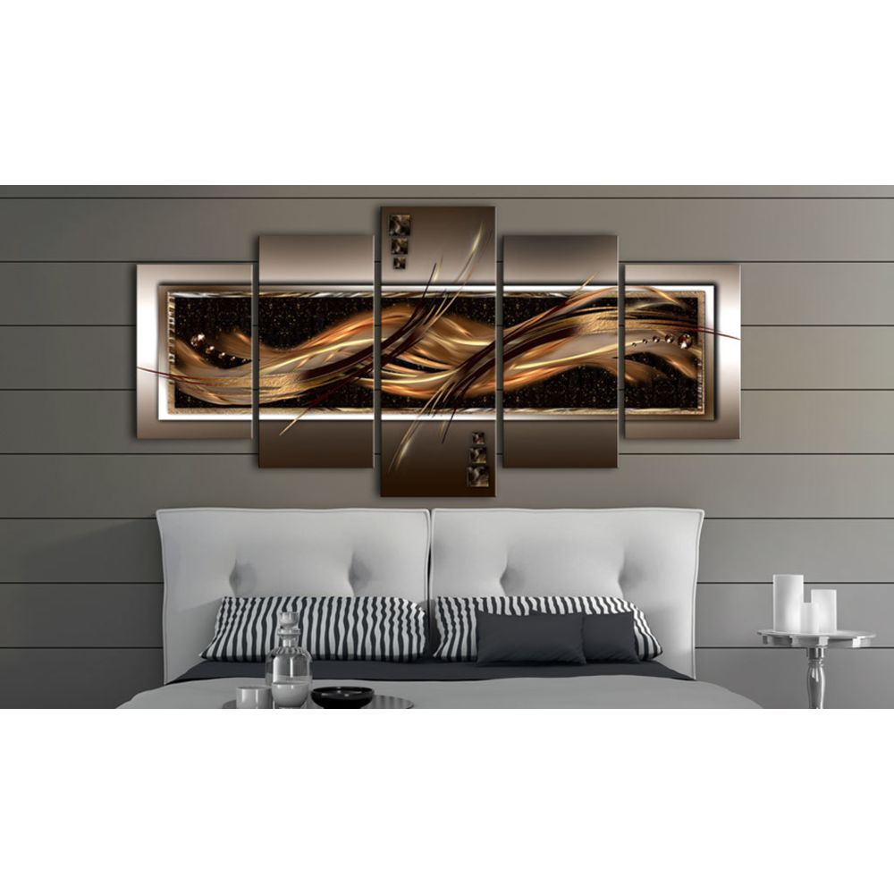 marque generique - 100x50 Tableau Abstraction Moderne Wave of fire - Tableaux, peintures