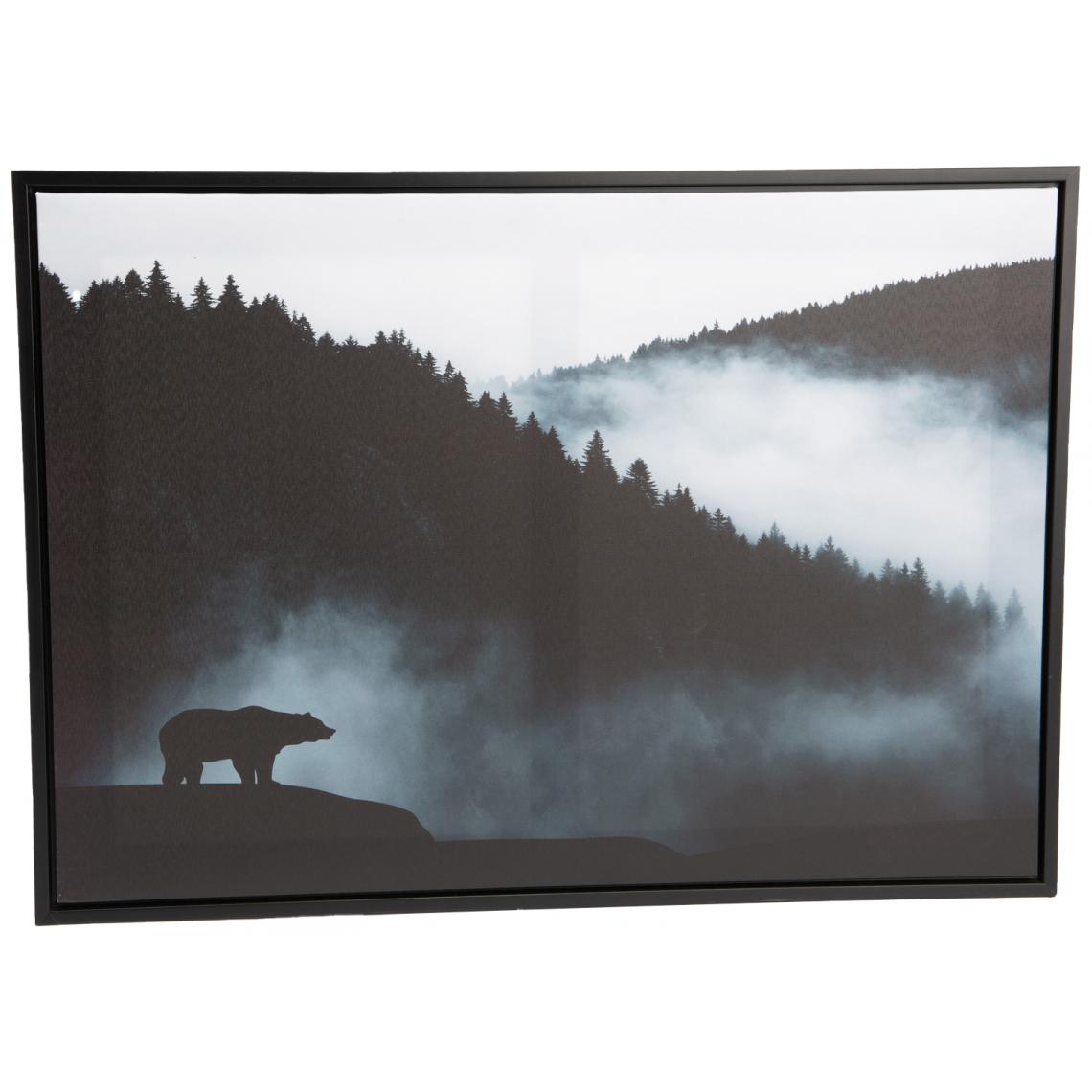 Amadeus - Toile montagne avec ours 50 x 70 cm - Tableaux, peintures