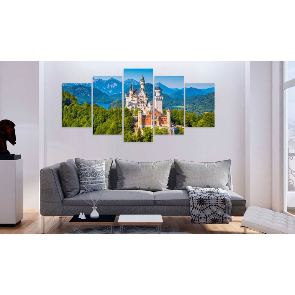 marque generique - 200x100 Tableau Paysages Magnifique Neuschwanstein Castle - Tableaux, peintures