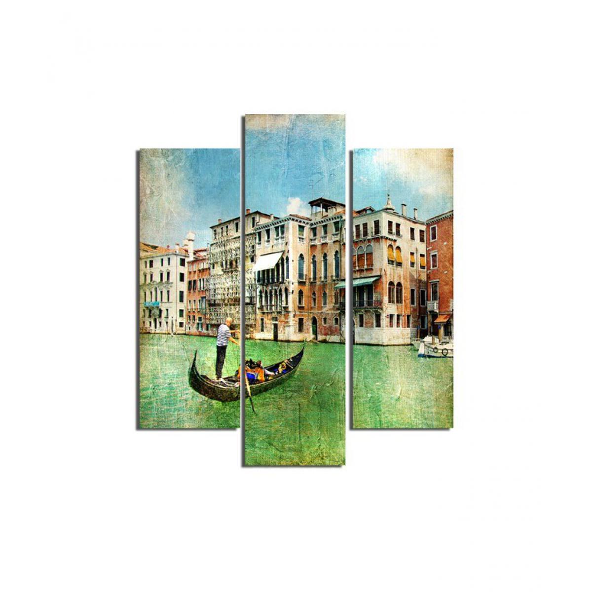 Homemania - HOMEMANIA Tableau Venise - 3 pièces - Villes et paysages - par salon, chambre - Multicouleur en MDF, 57 x 0,3 x 60 cm - Tableaux, peintures