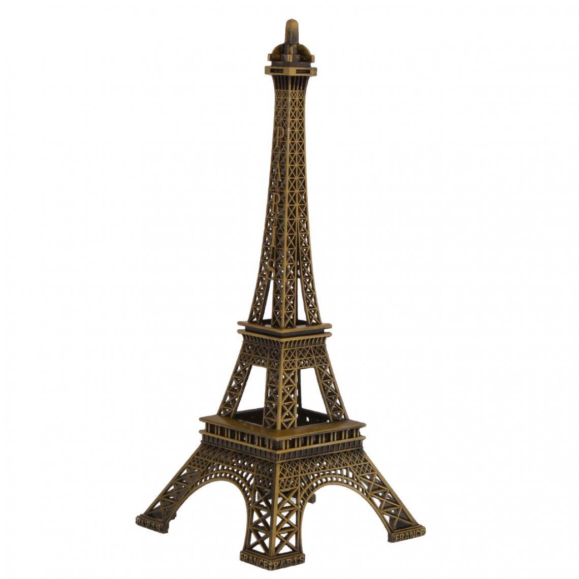 marque generique - Retro Alliage Bronze Tonique Paris Eiffel Statue Figurine Statue Modèle Décor 15cm - Statues