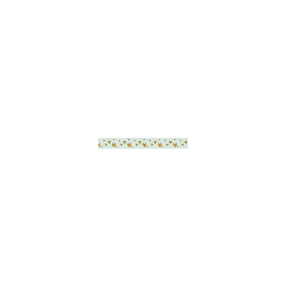 marque generique - Washi Tape Curs dorés sur fond vert clair - 15 m x 1 cm - Décorations de Noël