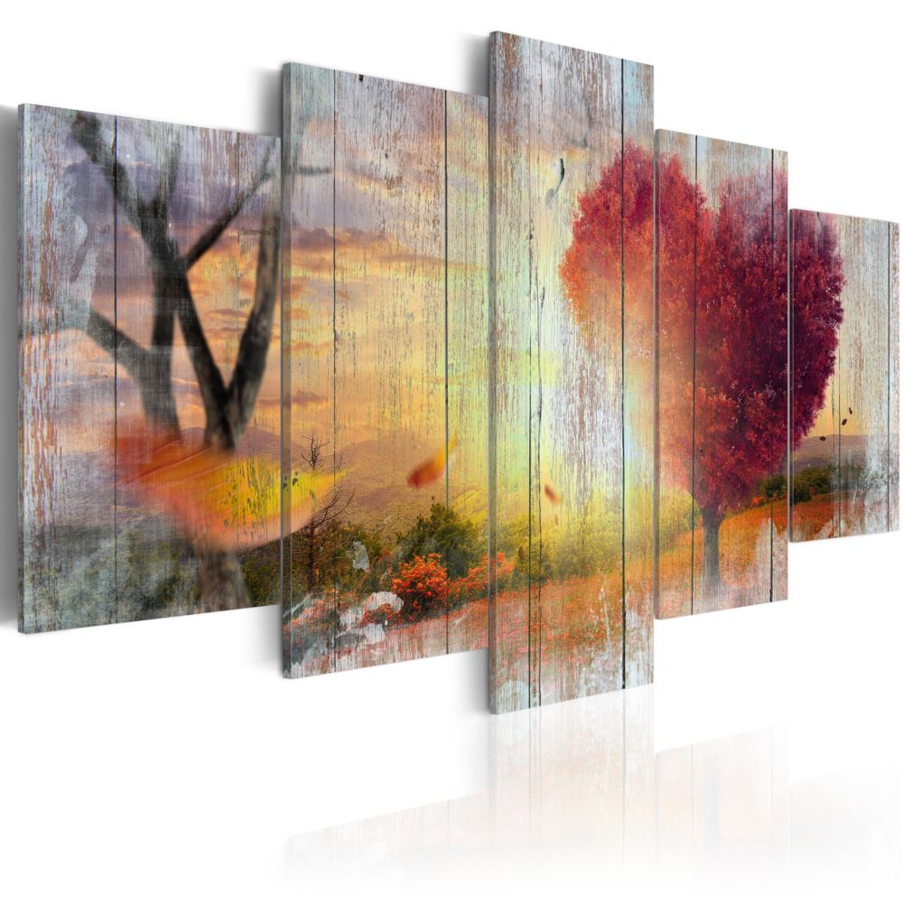 Bimago - Tableau - Lovers' Autumn - Décoration, image, art | Paysages | Forêt | - Tableaux, peintures