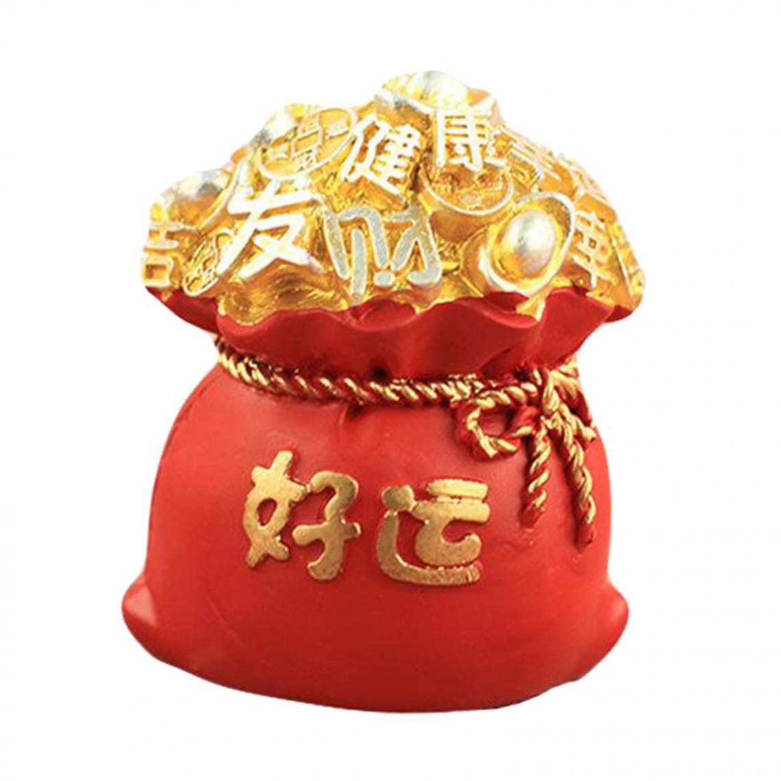 marque generique - Sac D'argent Chinois Feng Shui Figurine Atrract Good Luck Anti Slip Mat - Statues
