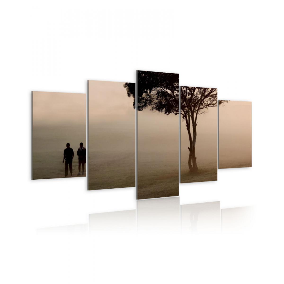 Artgeist - Tableau - Promenade dans le brouillard 100x50 - Tableaux, peintures