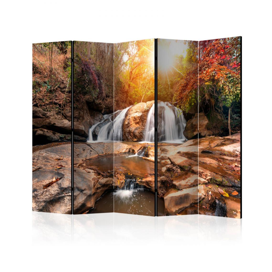 Artgeist - Paravent 5 volets - Silent Waterfall II [Room Dividers] 225x172 - Paravents
