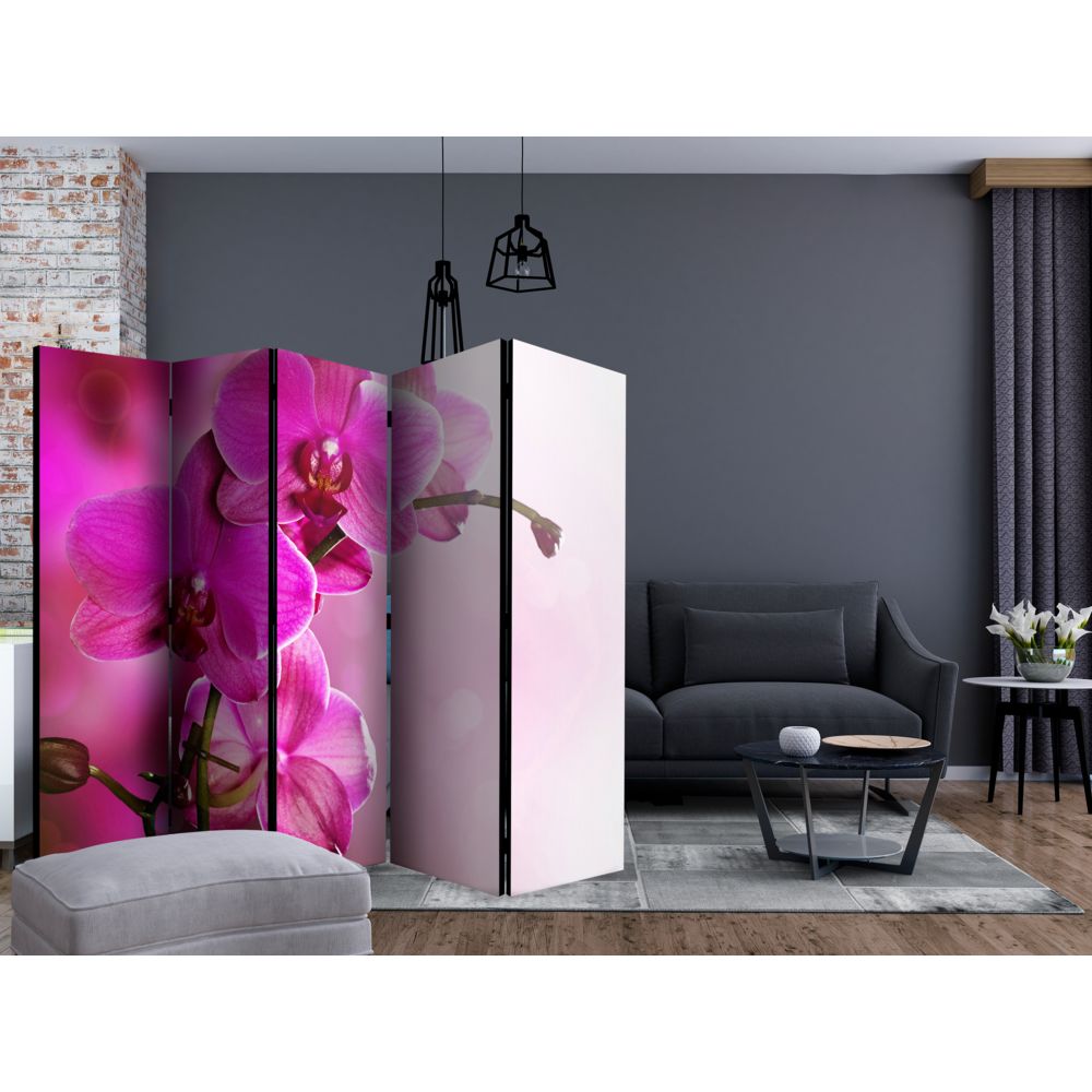 marque generique - 225x172 Paravent 5 volets Paravents 5 volets Chic Pink orchid II [Room Dividers] - Paravents