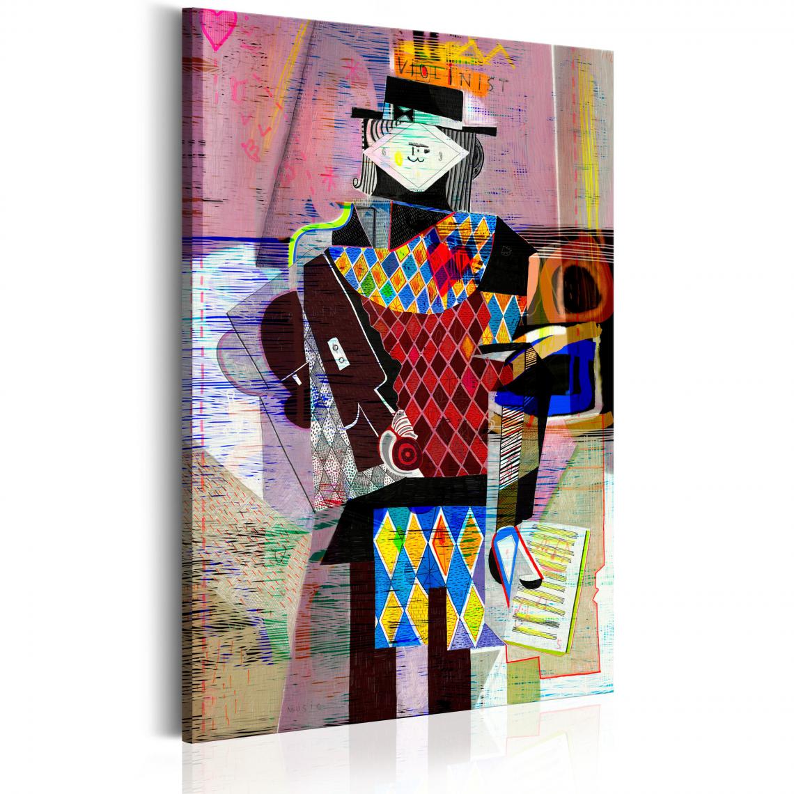Decoshop26 - Tableau sur toile décoration murale image imprimée cadre en bois à suspendre Mélodie de la modernité 40x60 cm 11_0001994 - Tableaux, peintures